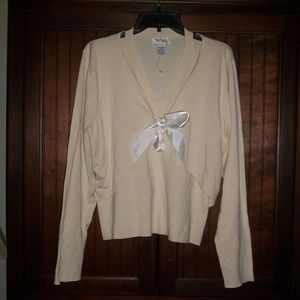 Bob Mackie silk blend layered look top size XL